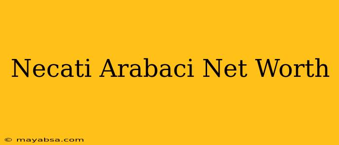 Necati Arabaci Net Worth